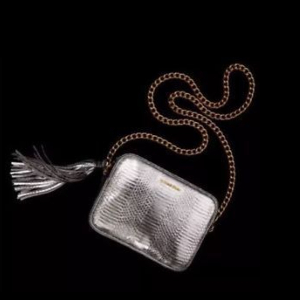 Victoria's Secret Metallic Crossbody Bag with Chain